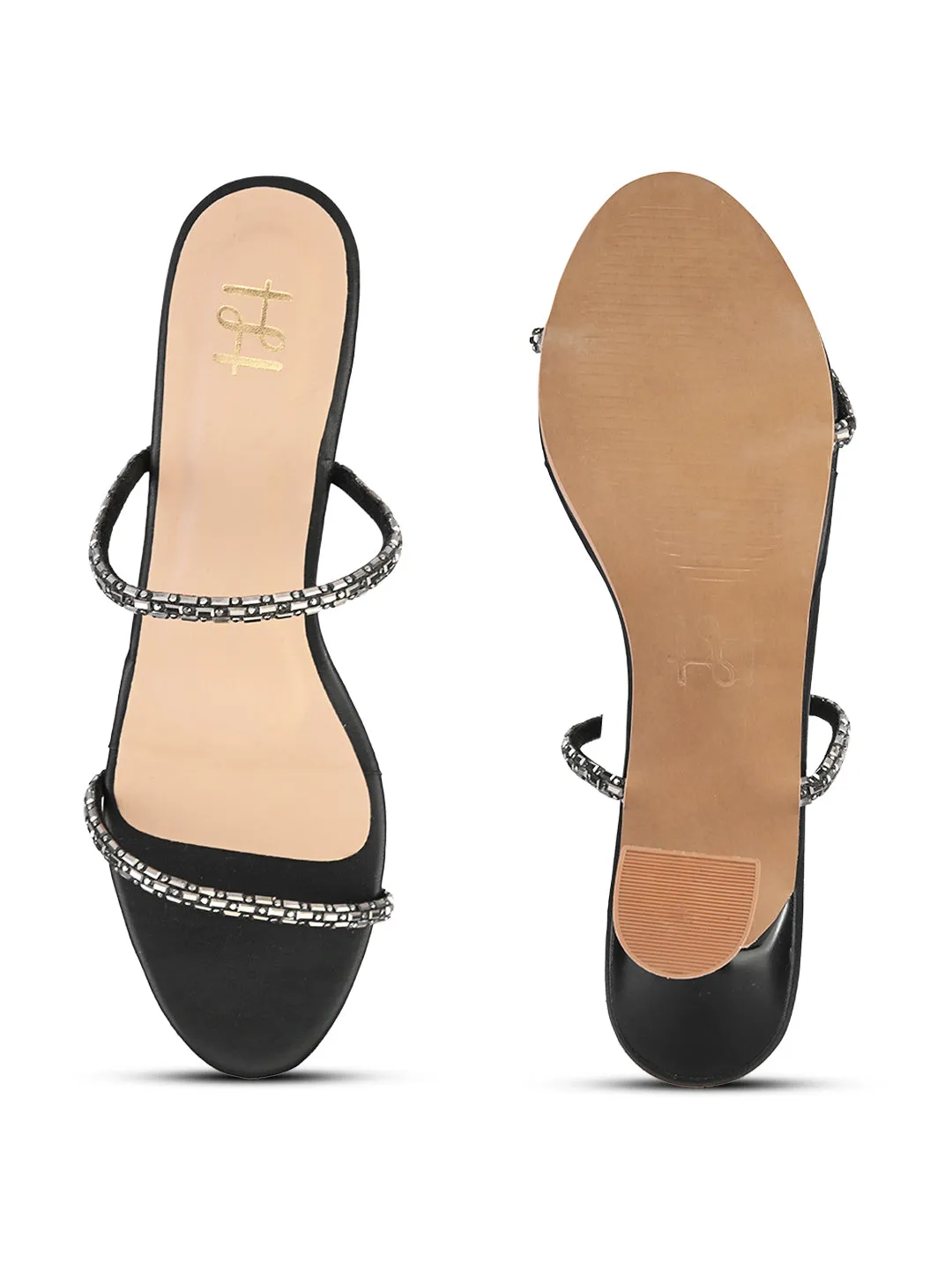 Hydes N Hues Black Heel Sandal For Women