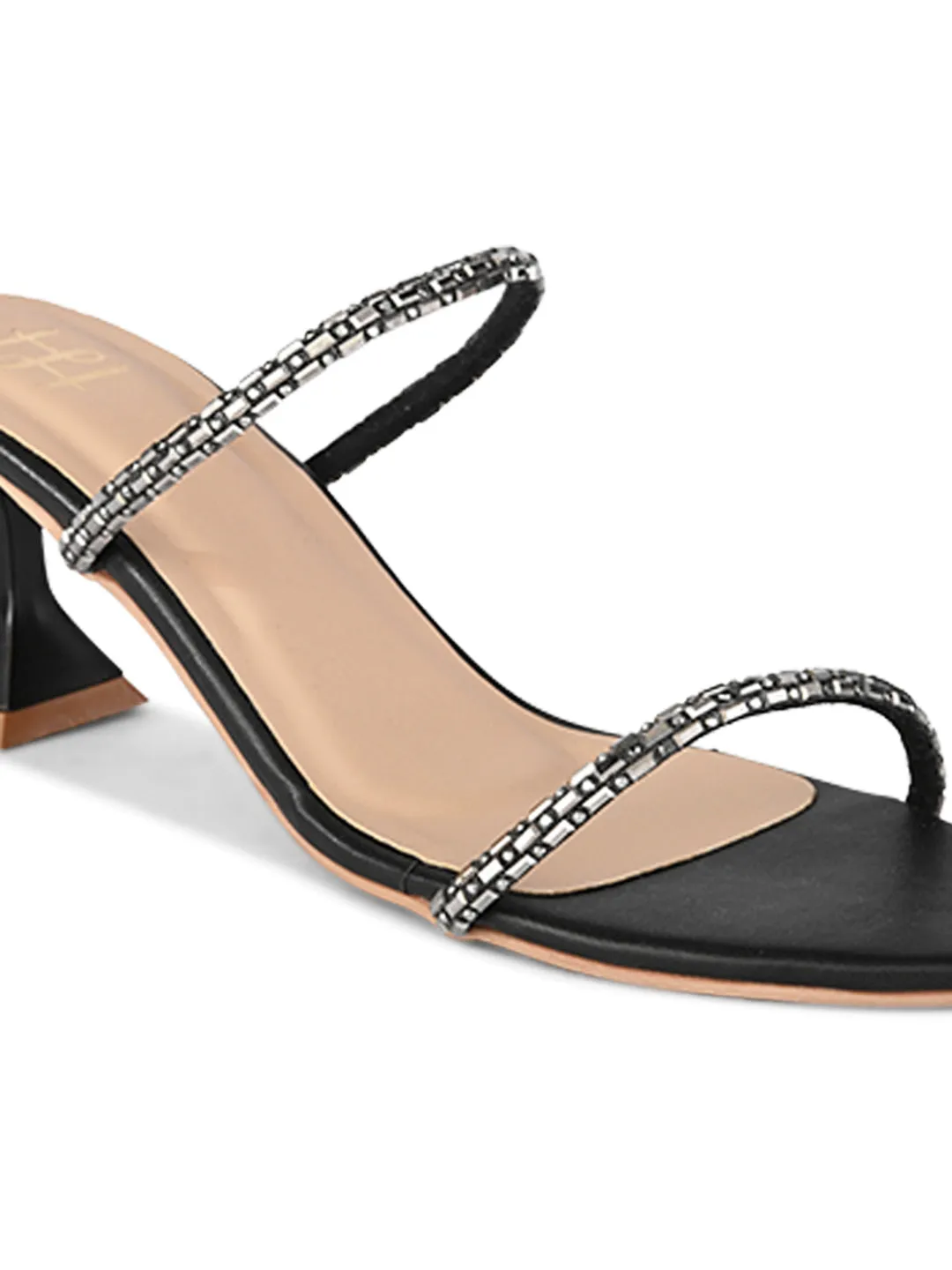 Hydes N Hues Black Heel Sandal For Women