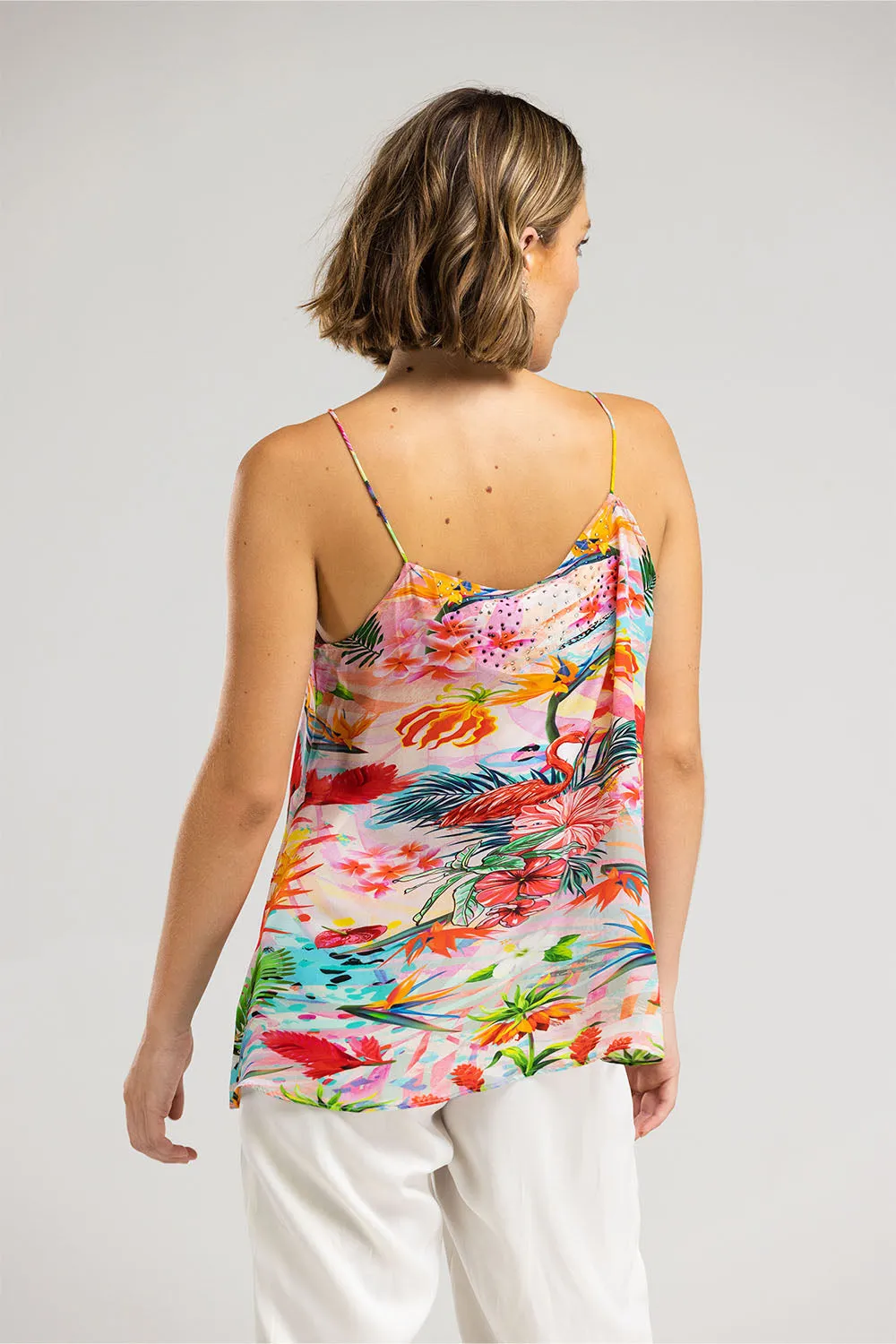 Inoa Shoestring Camisole Jardin De Paris I22s15
