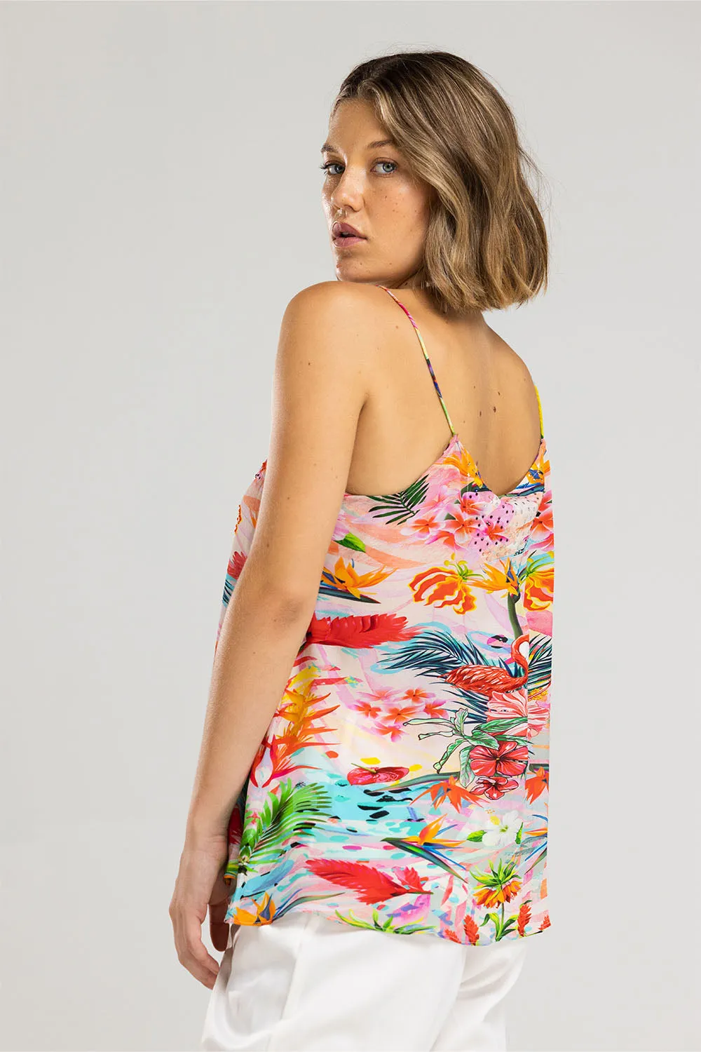 Inoa Shoestring Camisole Jardin De Paris I22s15