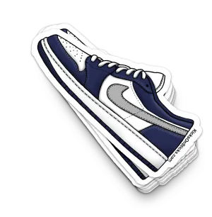 Jordan 1 Low "Midnight Navy Wolf Grey" Sneaker Sticker