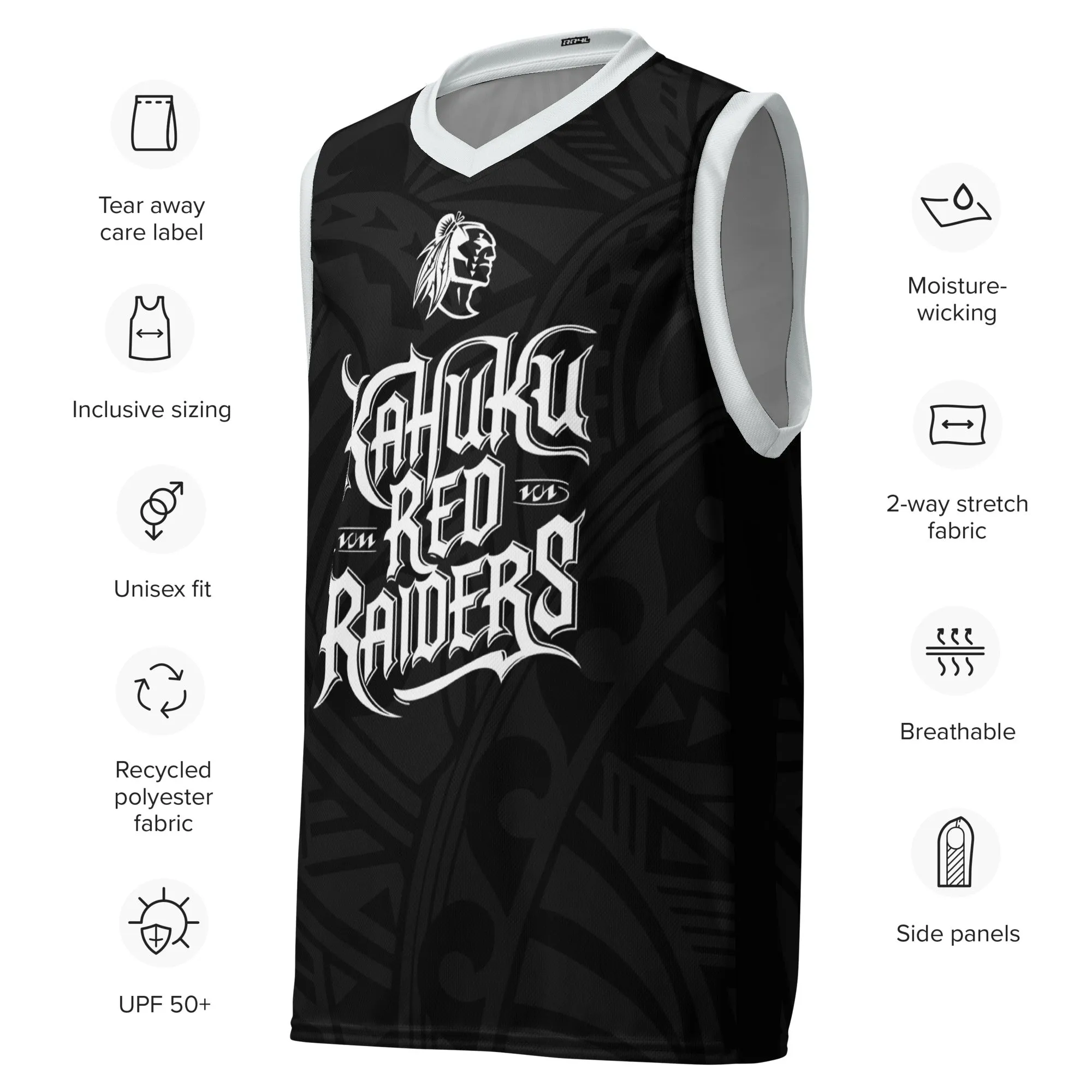 Kahuku Red Raiders 808 Black Basketball Jersey