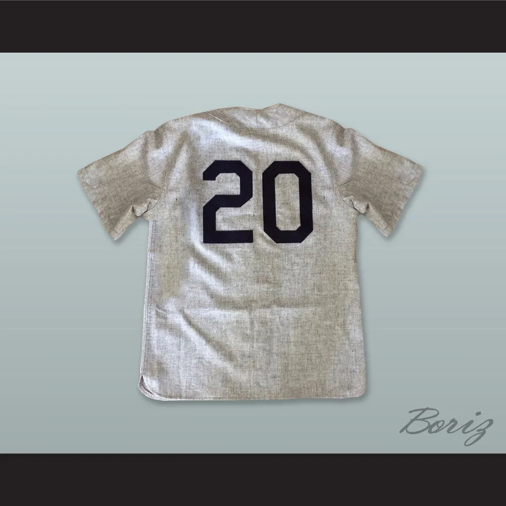 Kansas City Blues 20 Gray Baseball Jersey