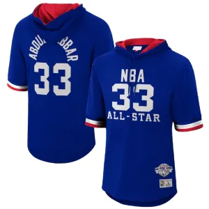 Kareem Abdul-Jabbar Western Conference Mitchell & Ness 1985 All-Star Game Name & Number Short Sleeve Hoodie - Royal