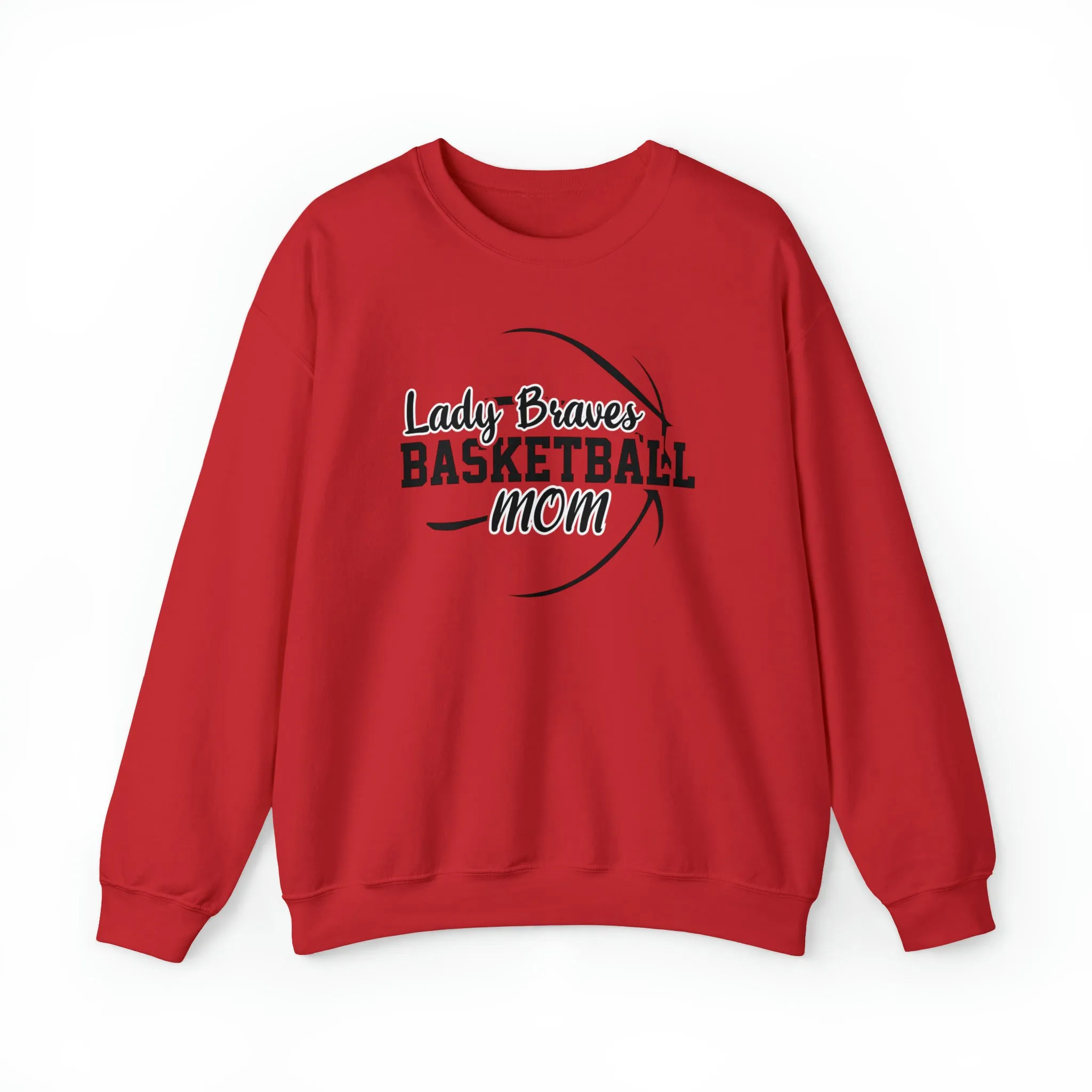 Lady Braves Basketball Mom Unisex Heavy Blend™ Crewneck Sweatshirt