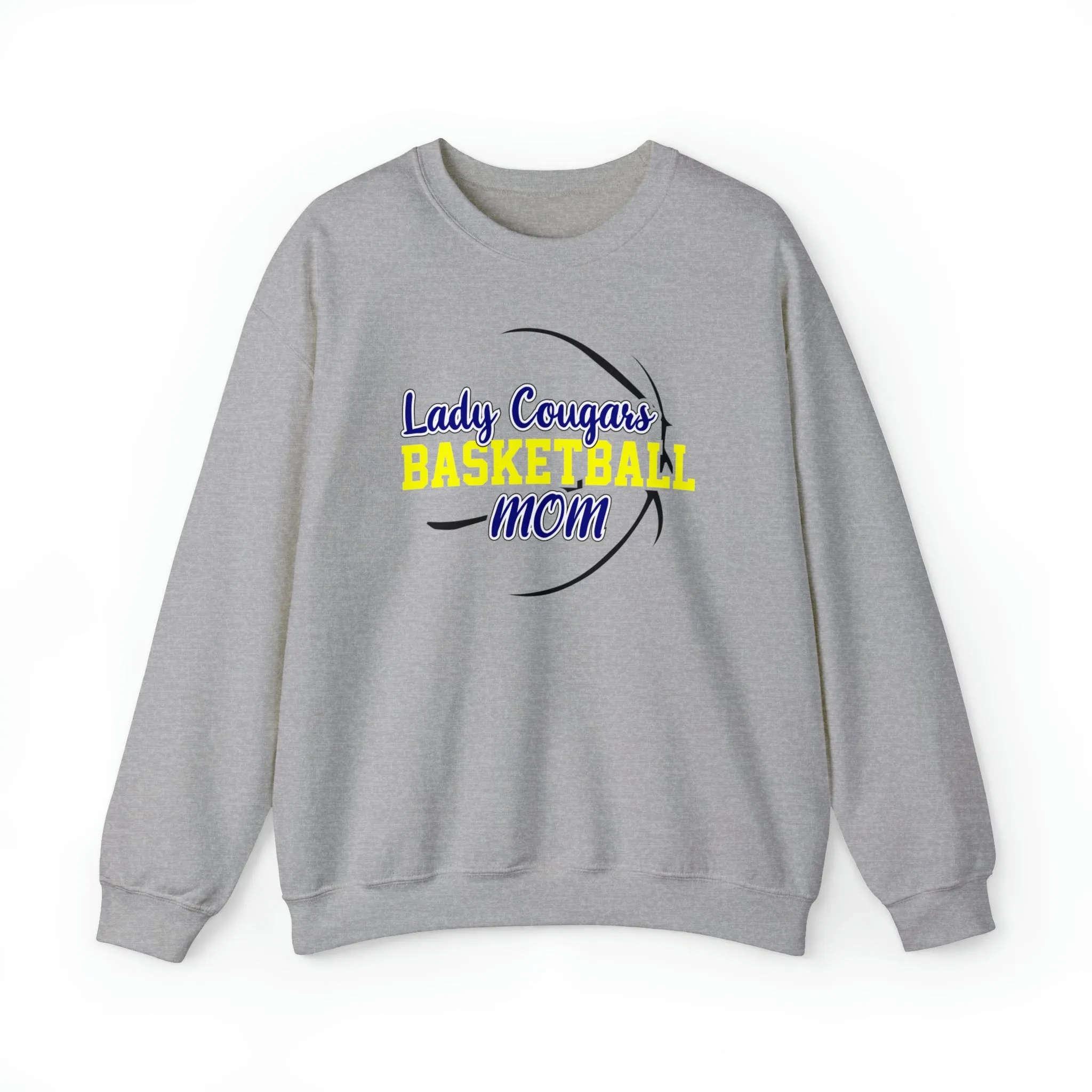 Lady Cougars Basketball Mom Unisex Heavy Blend™ Crewneck Sweatshirt