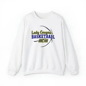 Lady Cougars Basketball Mom Unisex Heavy Blend™ Crewneck Sweatshirt