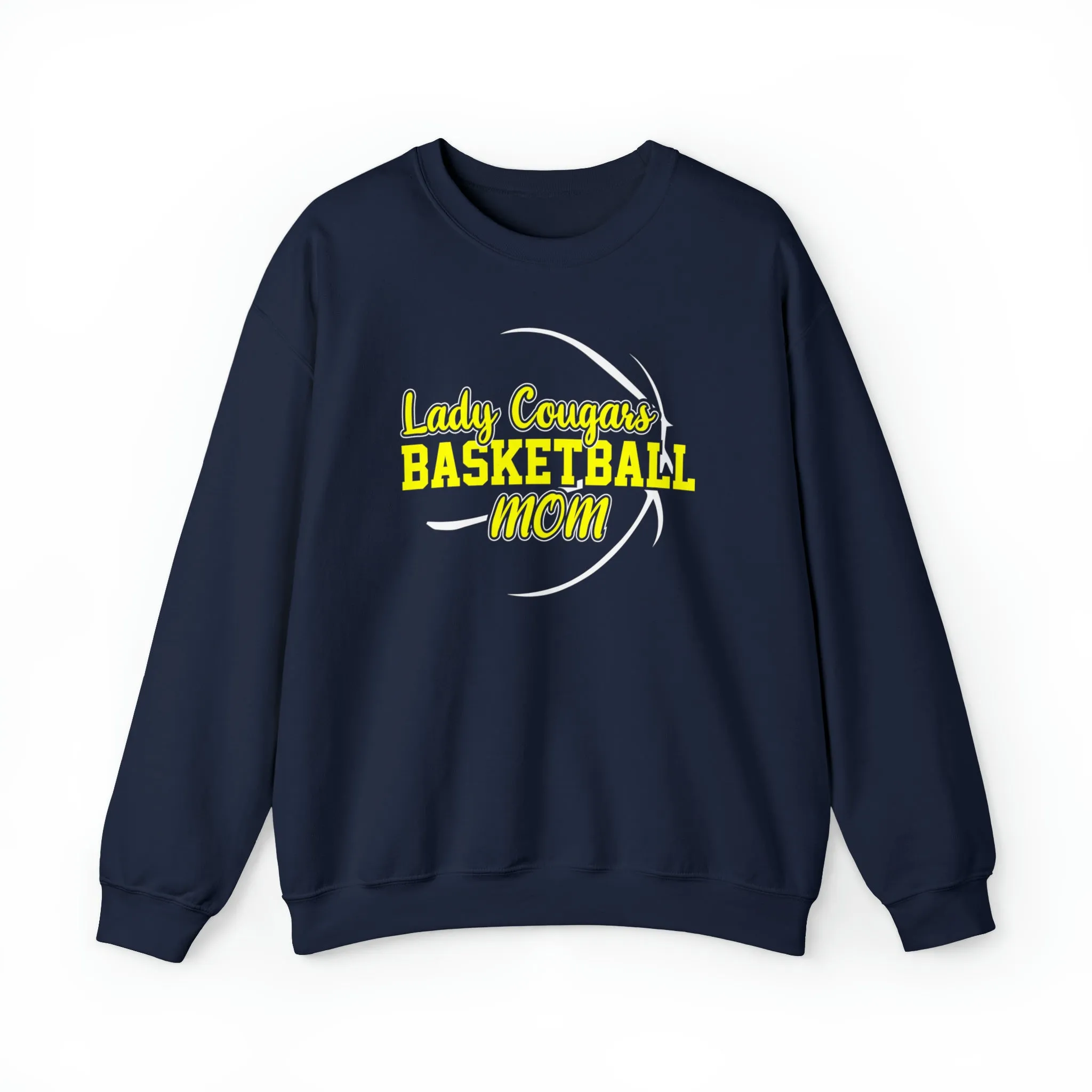 Lady Cougars Basketball Mom Unisex Heavy Blend™ Crewneck Sweatshirt