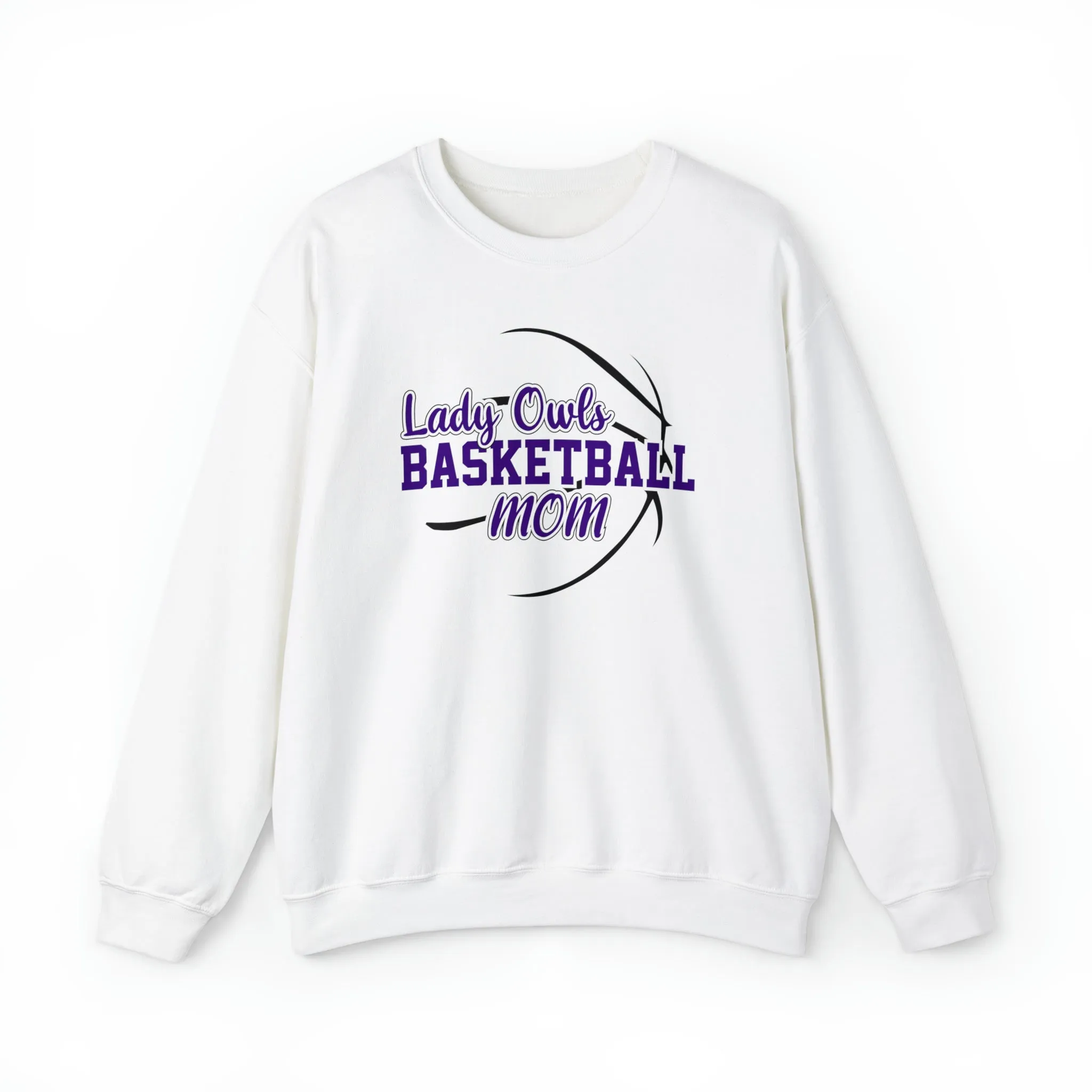 Lady Owls Basketball Mom Unisex Heavy Blend™ Crewneck Sweatshirt