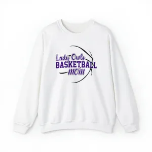 Lady Owls Basketball Mom Unisex Heavy Blend™ Crewneck Sweatshirt