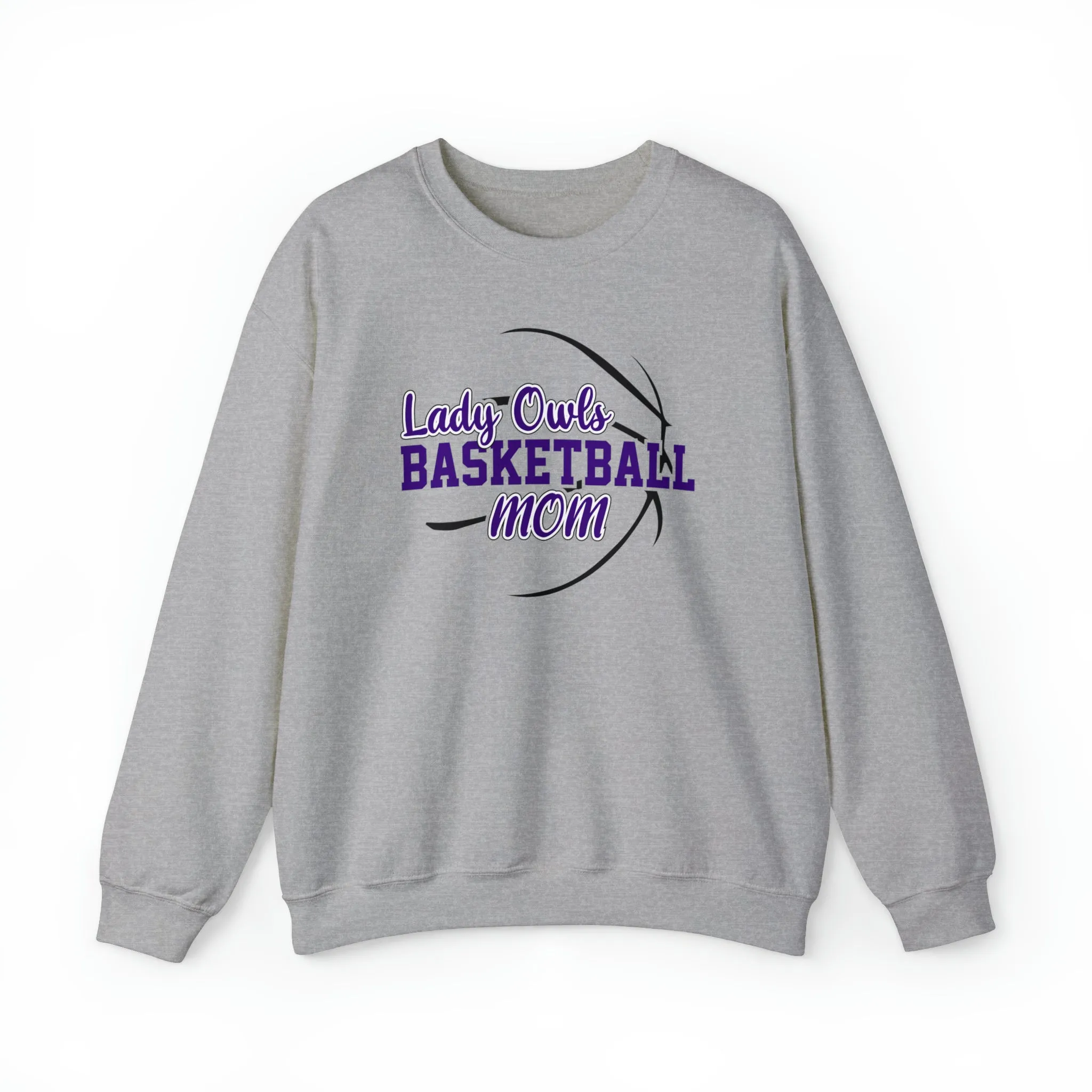 Lady Owls Basketball Mom Unisex Heavy Blend™ Crewneck Sweatshirt
