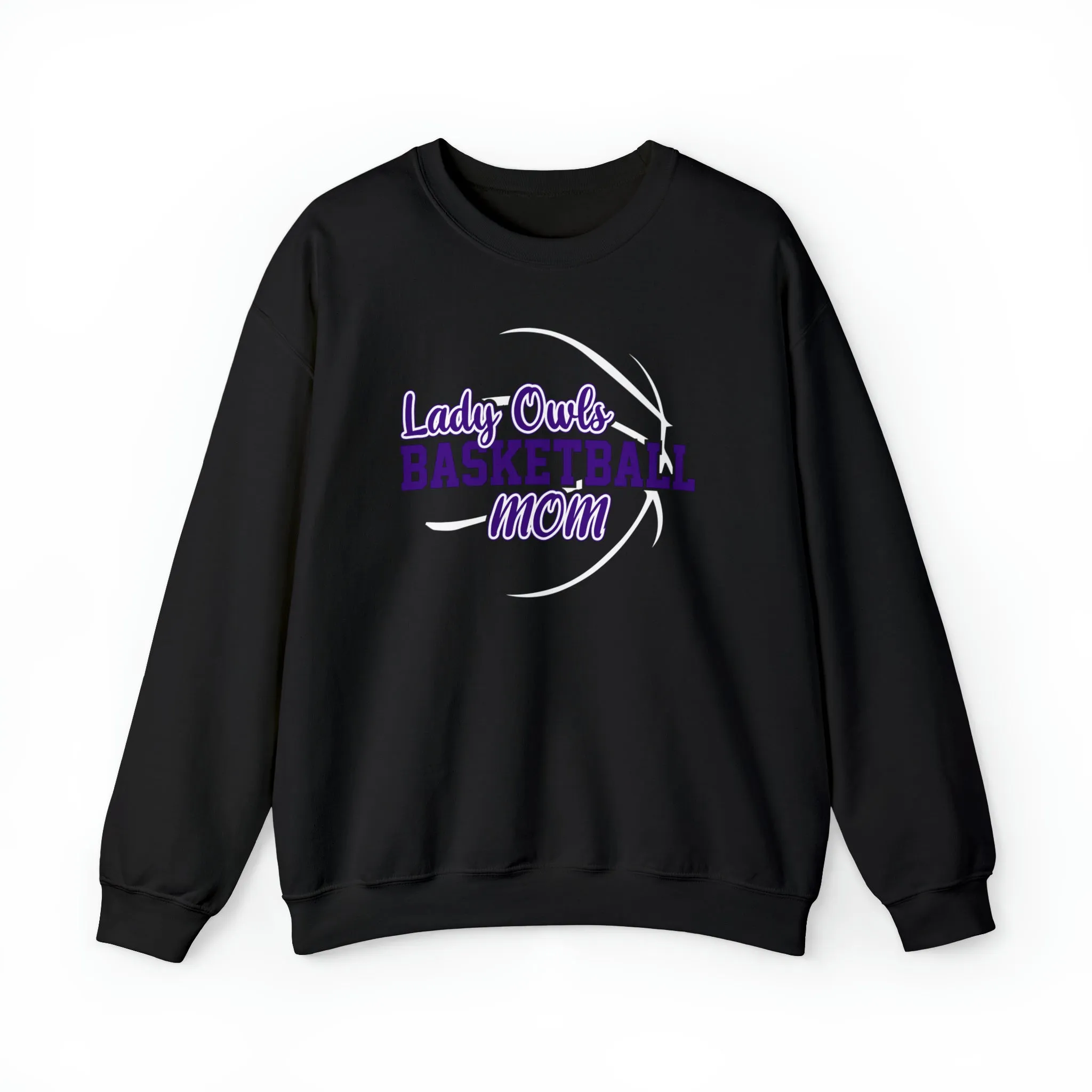 Lady Owls Basketball Mom Unisex Heavy Blend™ Crewneck Sweatshirt