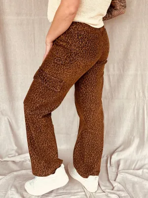 Leopard Print Cargo Pant