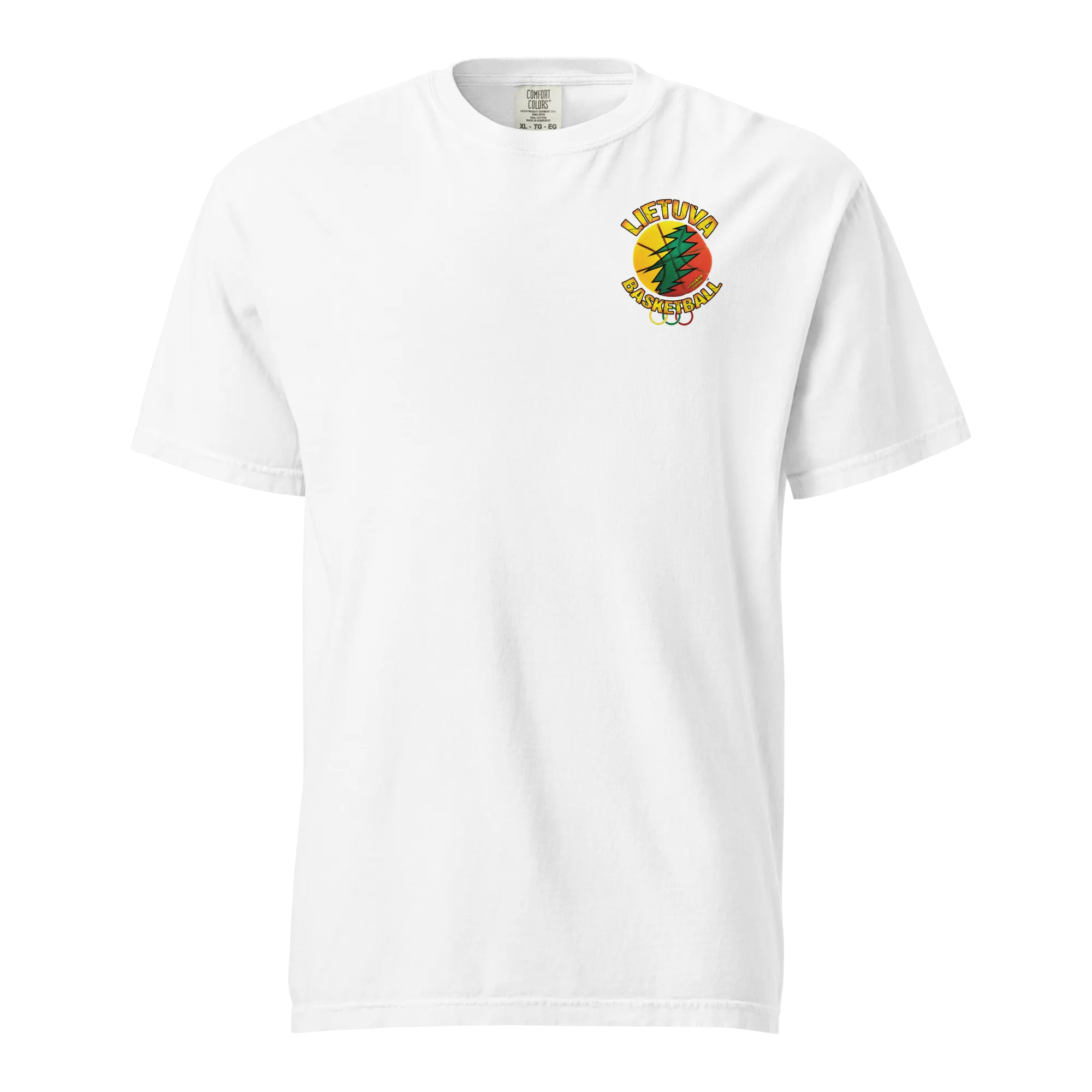 Lietuva Basketball (LC) - Europe-Based Men/Women Unisex Soft-Washed Comfort Cotton Short Sleeve T-Shirt