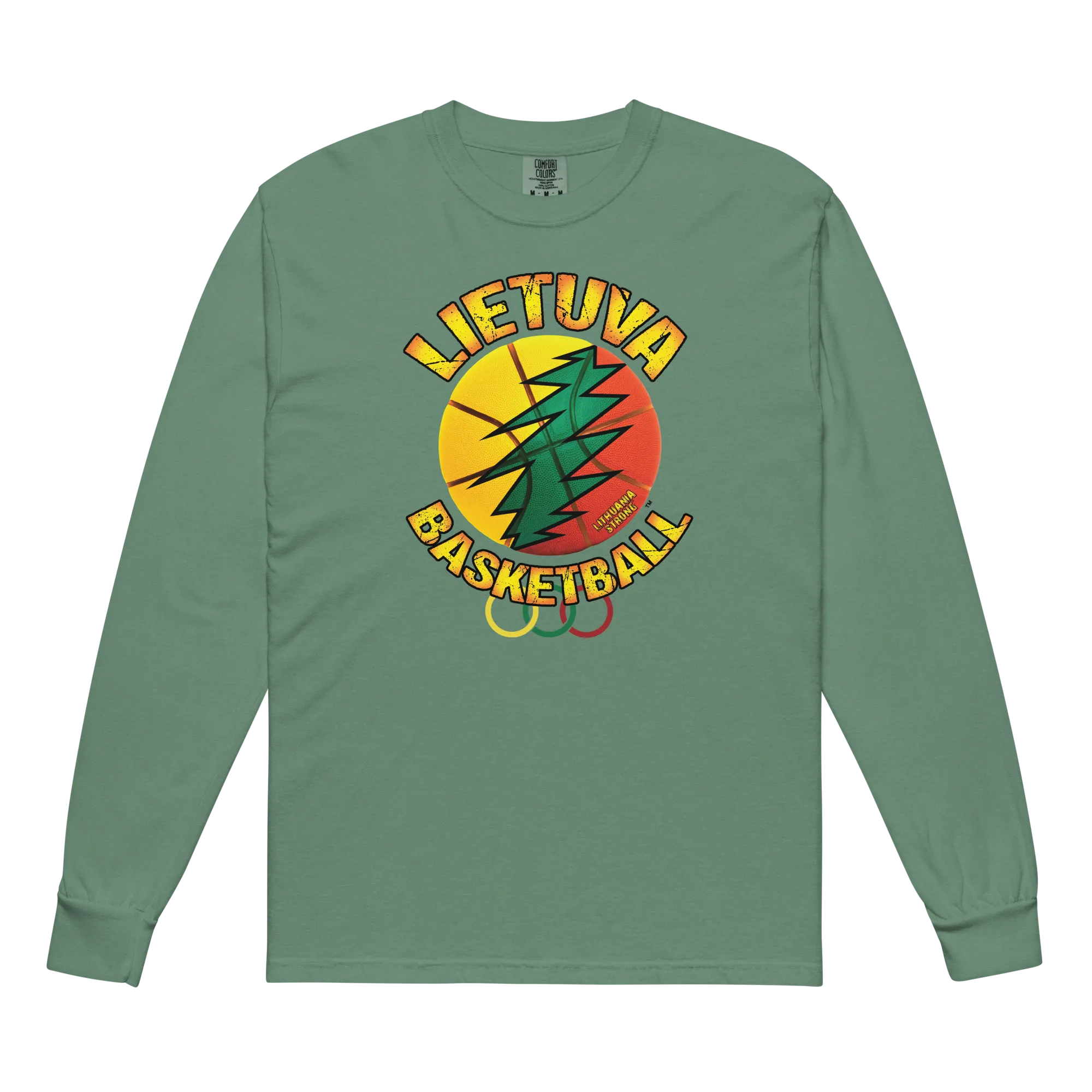 Lietuva Basketball - Men/Women Unisex Soft-Washed Comfort Cotton Long Sleeve T-Shirt