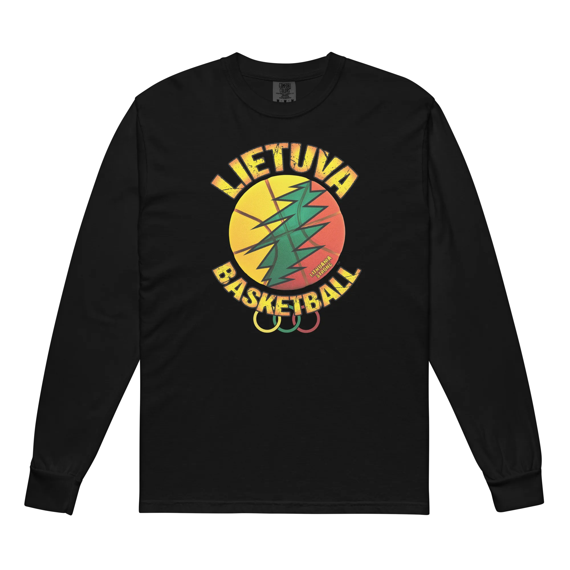 Lietuva Basketball - Men/Women Unisex Soft-Washed Comfort Cotton Long Sleeve T-Shirt
