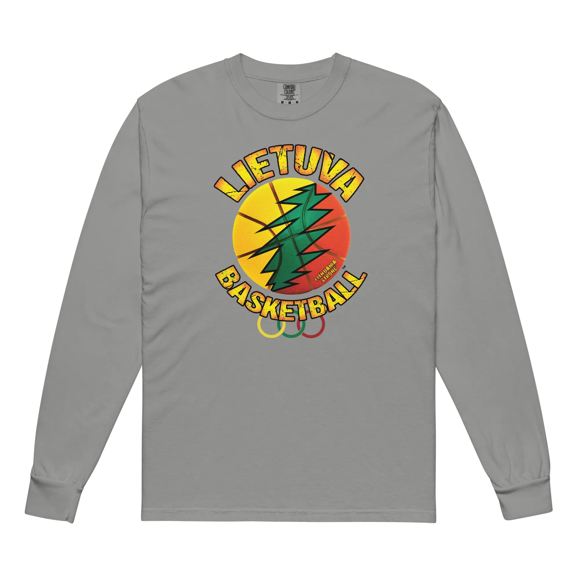 Lietuva Basketball - Men/Women Unisex Soft-Washed Comfort Cotton Long Sleeve T-Shirt