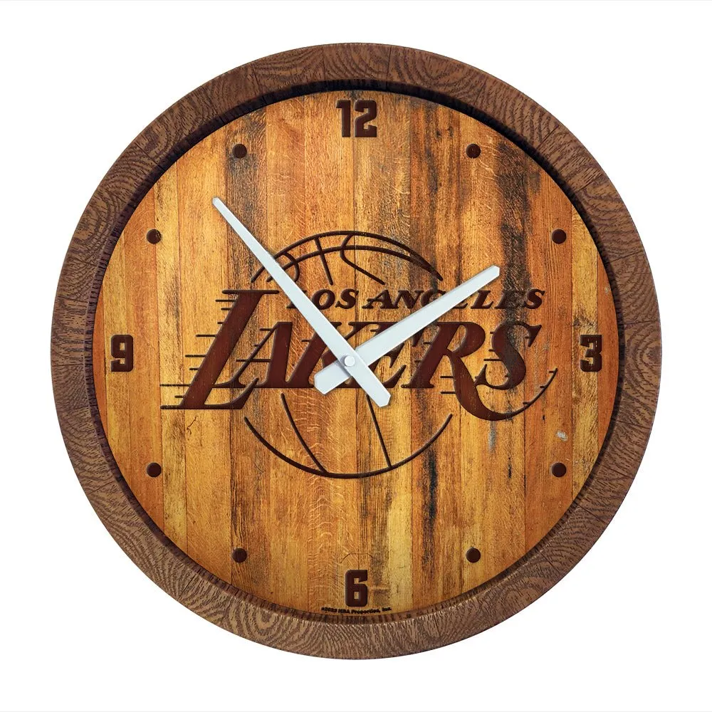 Los Angeles Lakers: "Faux" Barrel Top Clock