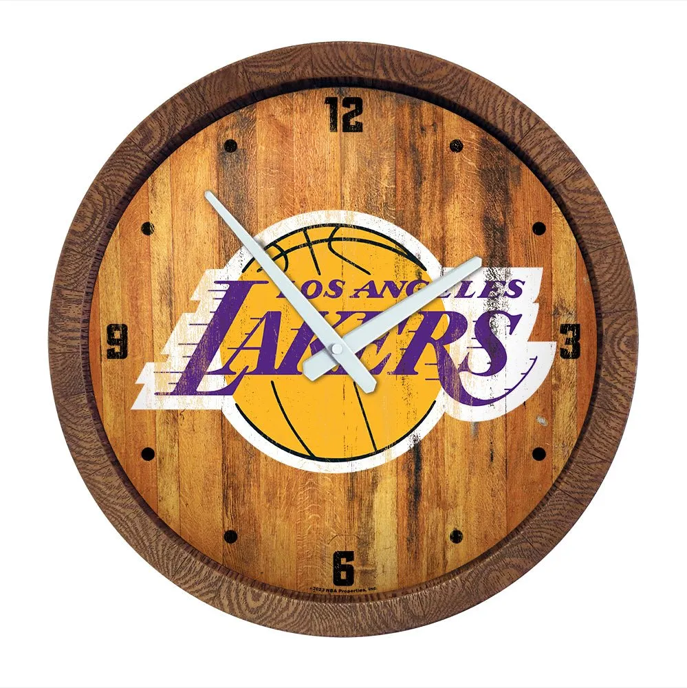 Los Angeles Lakers: "Faux" Barrel Top Clock