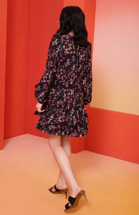 Marie Oliver - Preston Long Sleeved Silk Dress - Mariposa