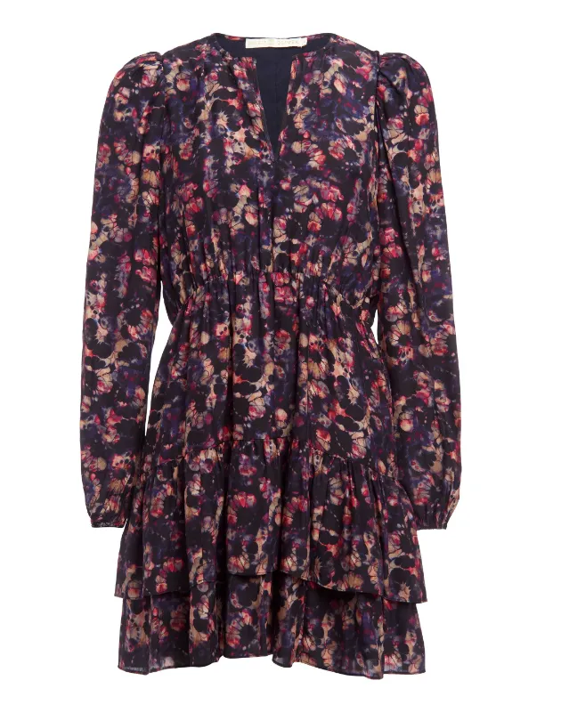 Marie Oliver - Preston Long Sleeved Silk Dress - Mariposa