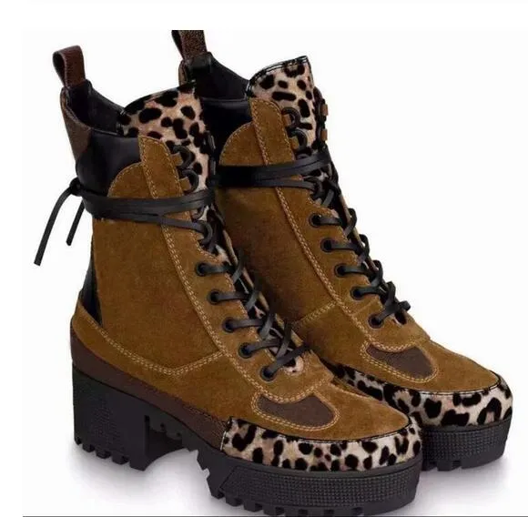 Martin Boots Women 100% real Leather Shoes designer autumn Winter vintage Boots fashion high-heel Ankle Boots botas mujer