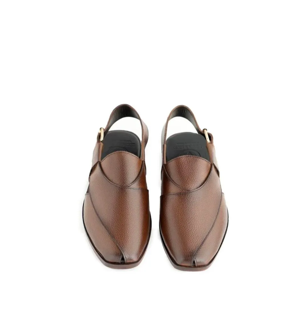 Men Peshawari Brown Chappal
