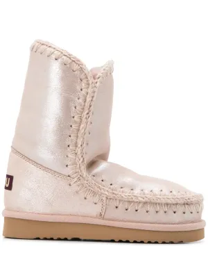 Mou lined metallic boots