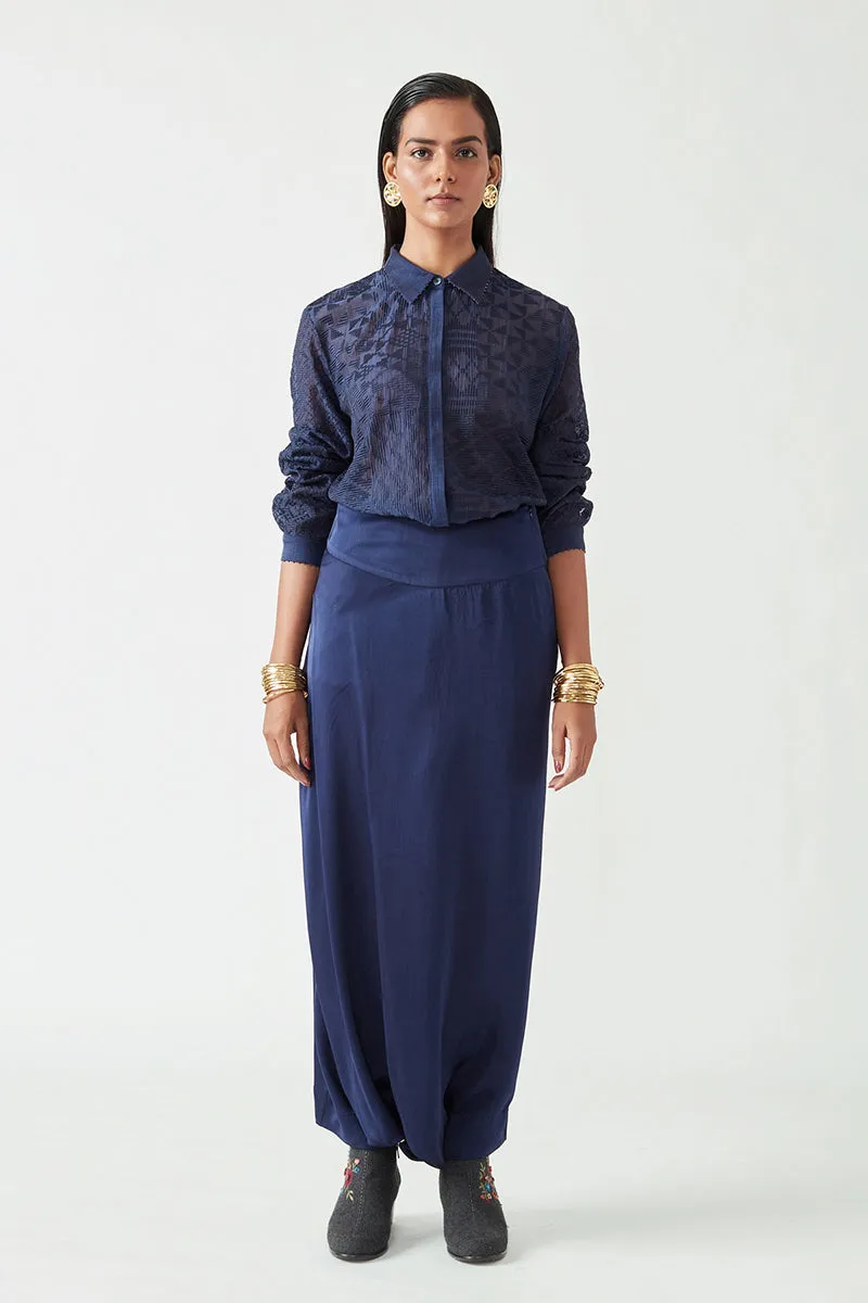 Navy Ellie Embroidered Shirt