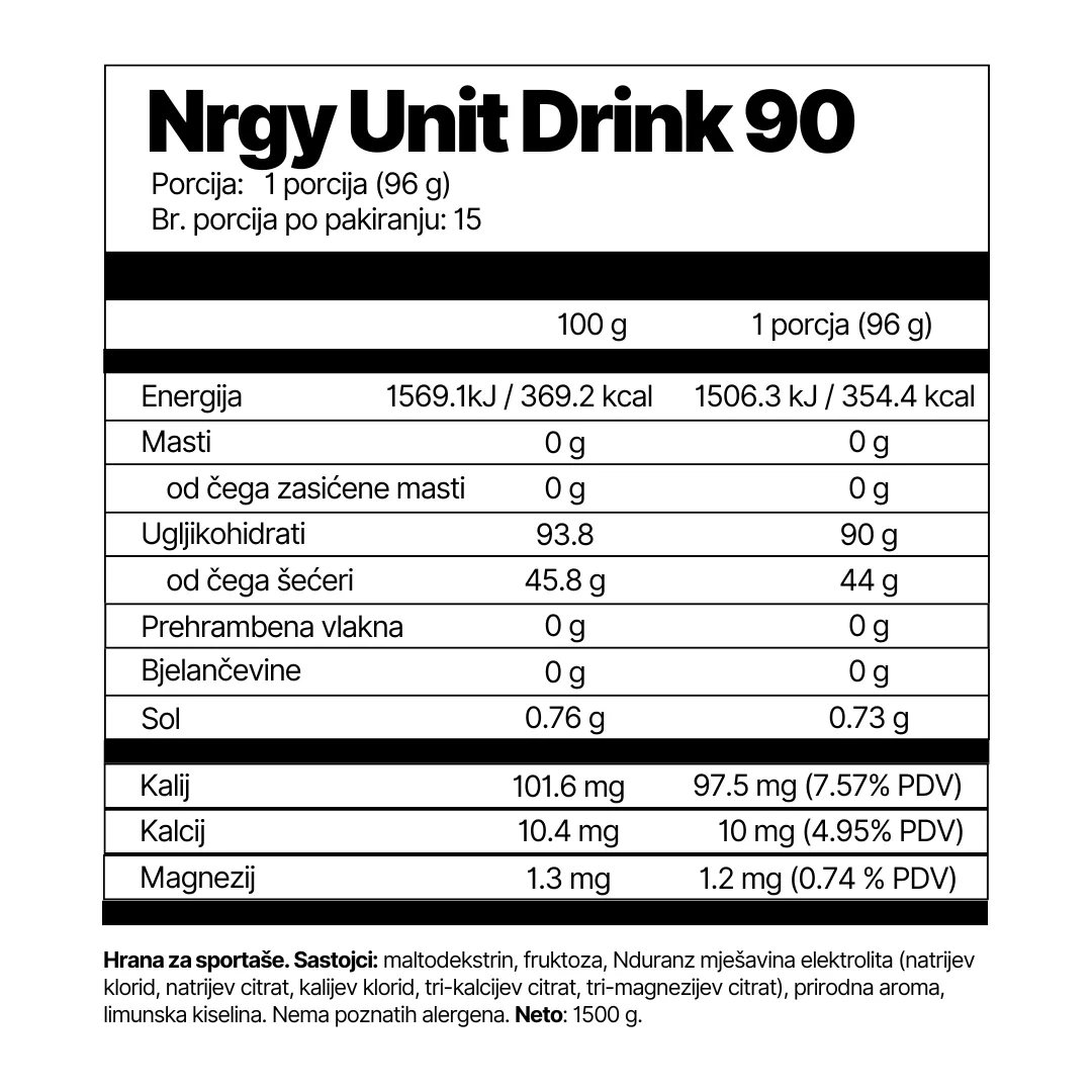 Nrgy Unit Drink 90 (novi okus)