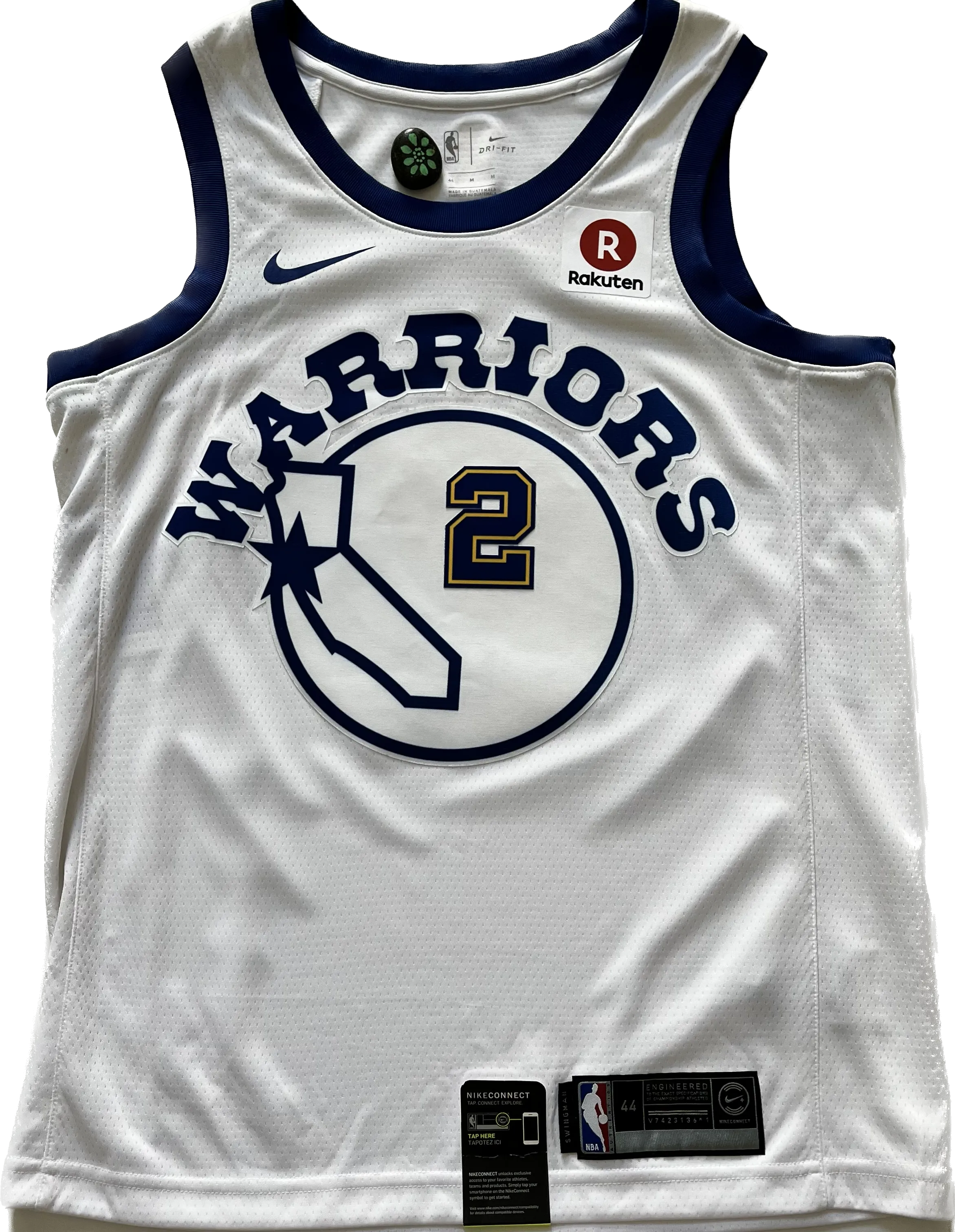 (NWT) Warriors Bell #2 White Basketball Jersey - Nike