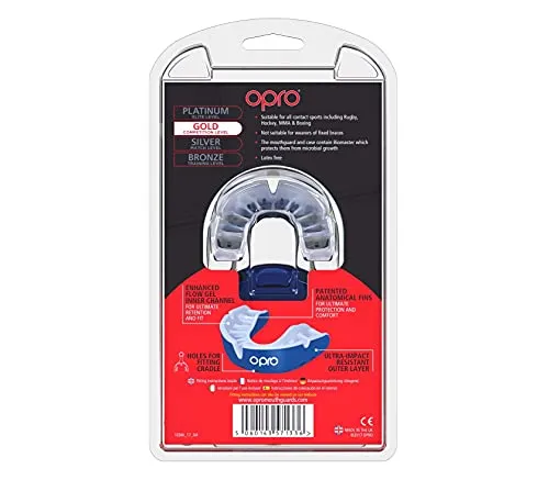 OPRO Self-Fit GEN4 Gold - Pearl Blue/Pearl Mouth Guard