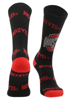 OSU University of Ohio State Buckeyes Mayhem Crew Length