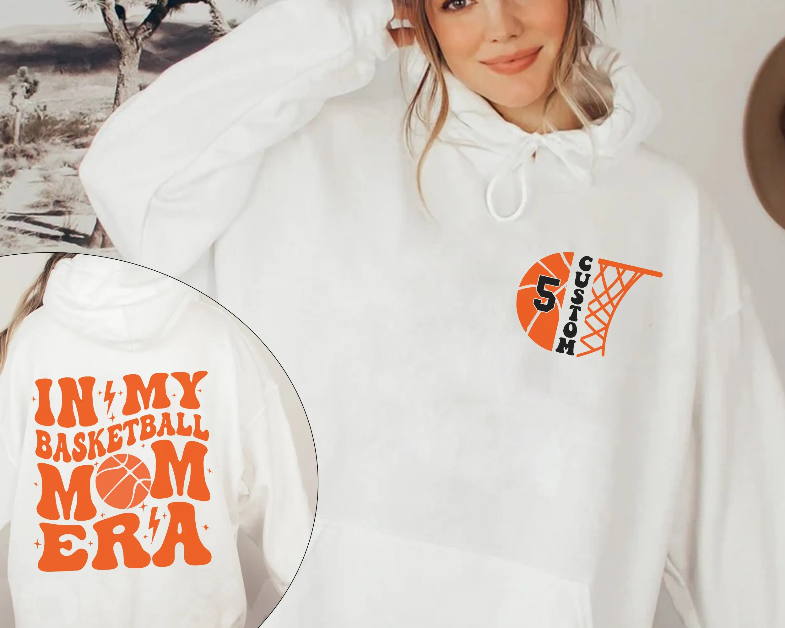 Personalized In My Basketball Mom Era Hoodie, In My Mom Era Sweatshirt, Custom Basketball Mom Sweatshirt, Basketball Sweatshirt,Game Day