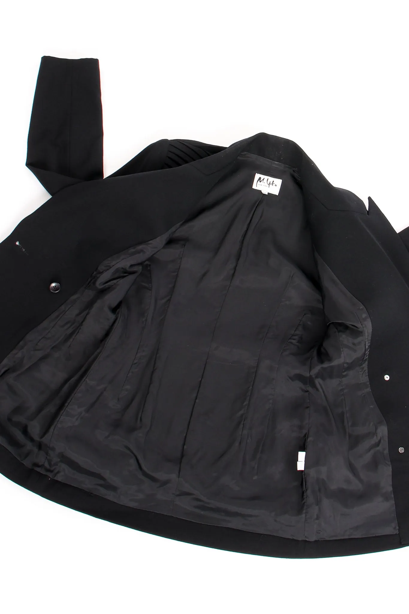 Pleated Tuck Jacket & Skirt Suit