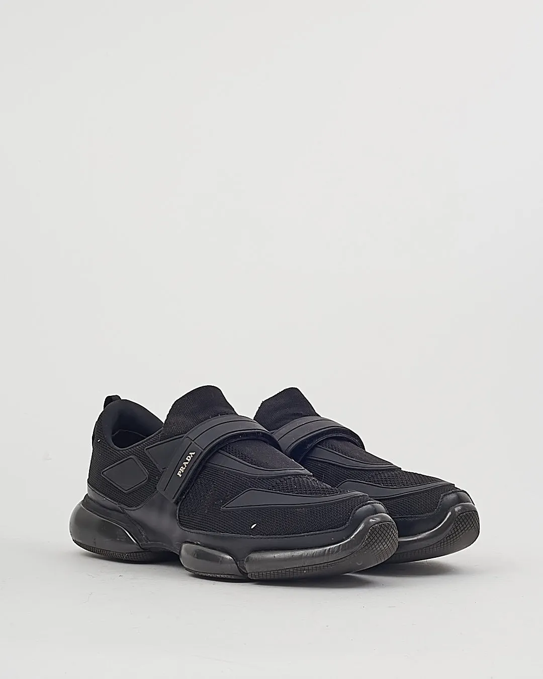 Prada Black Fabric & Rubber Cloudbust Sneaker Men's - 7