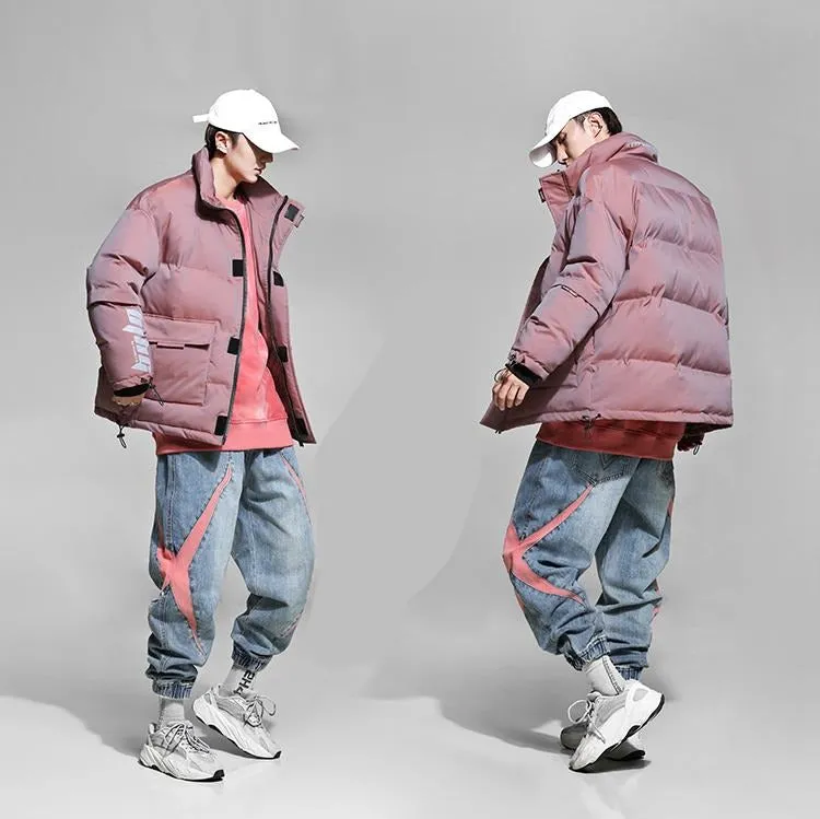 "BJHG" Parka Doudoune Rose Streetwear - URB1™