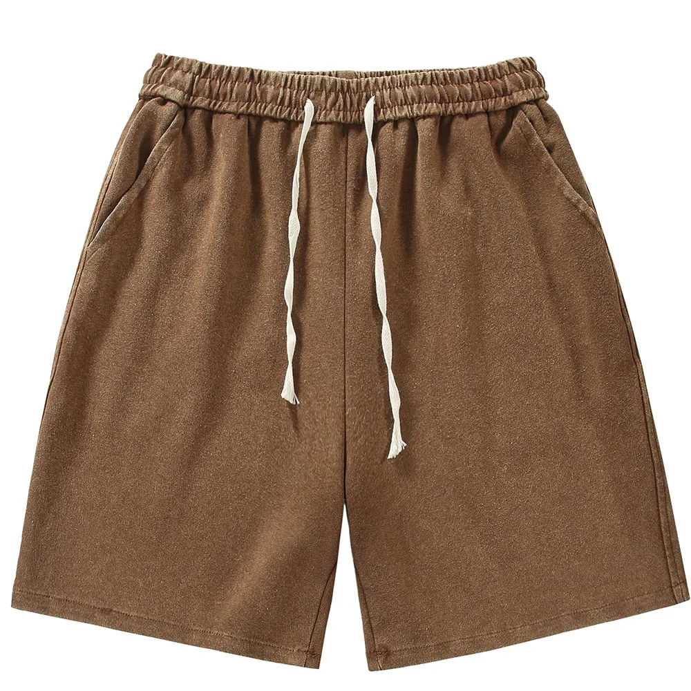 "CASU" Short Large Noir Délavé Streetwear - URB1™