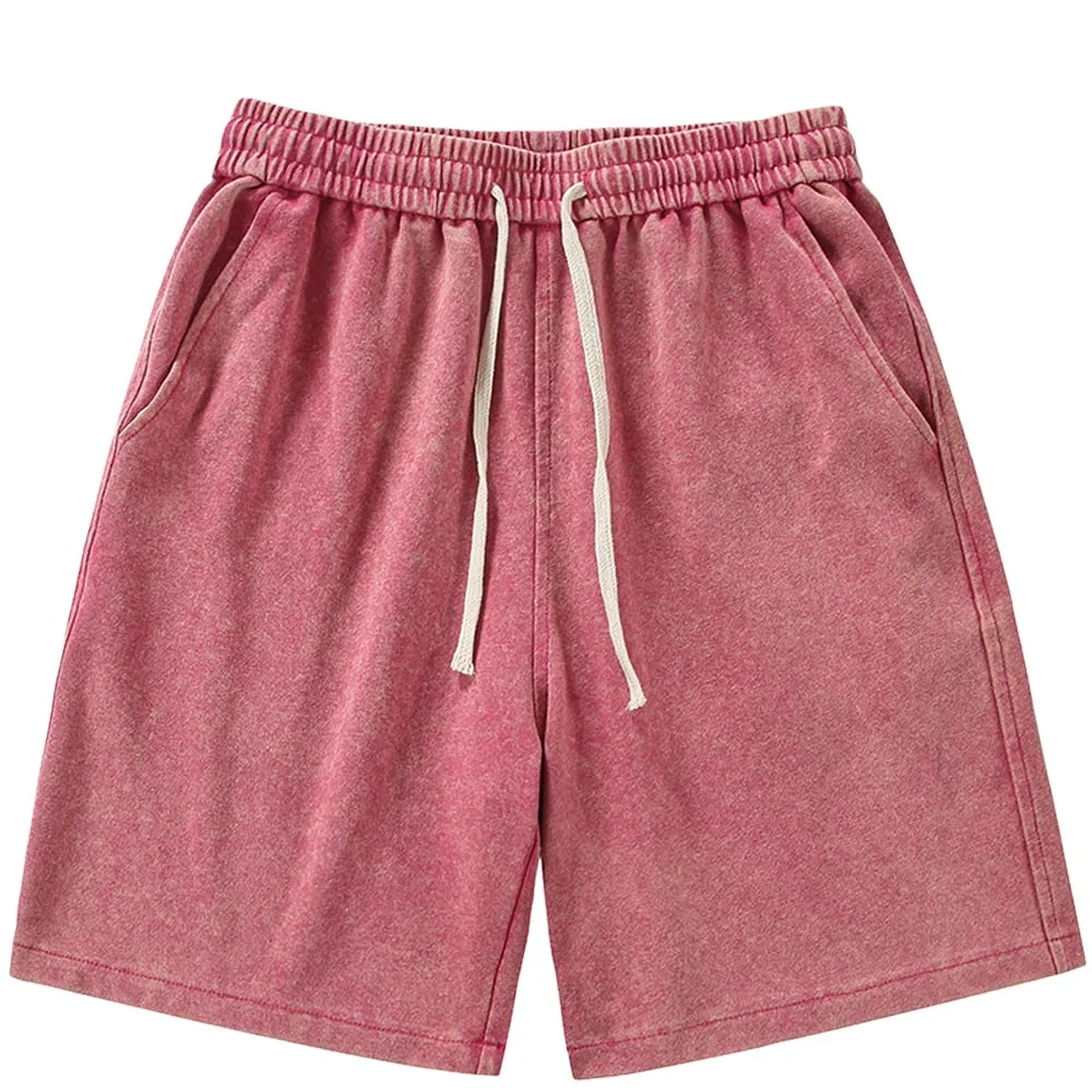 "CASU" Short Large Noir Délavé Streetwear - URB1™