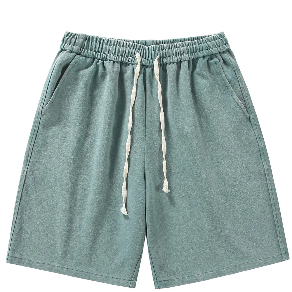 "CASU" Short Large Noir Délavé Streetwear - URB1™