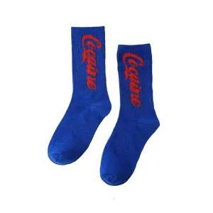 "COCAINE" Chaussettes Montantes Streetwear Bleu Rouge - URB1™