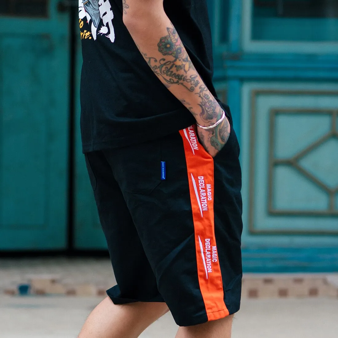 "DECLARATION" SHORT STREETWEAR Bleu Rouge - URB1™