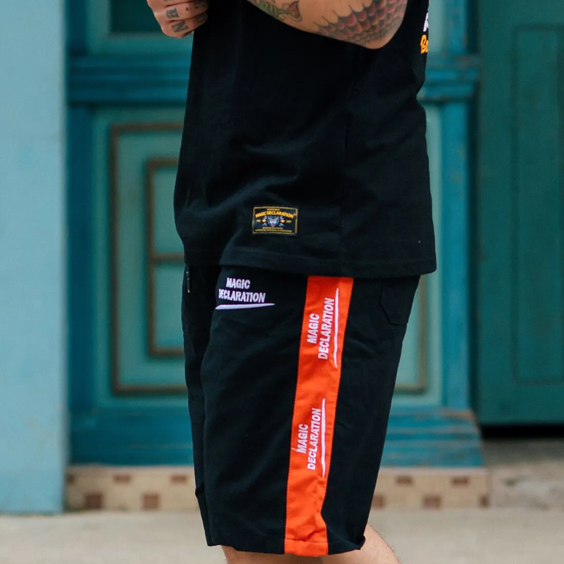 "DECLARATION" SHORT STREETWEAR Bleu Rouge - URB1™