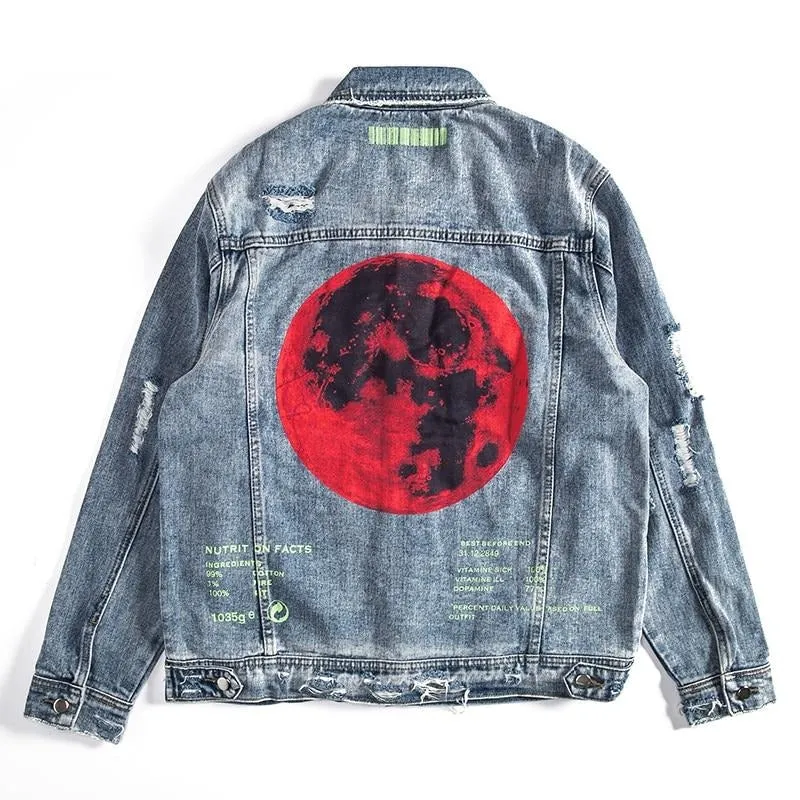 "MARS" Veste en jean denim Streetwear - URB1™