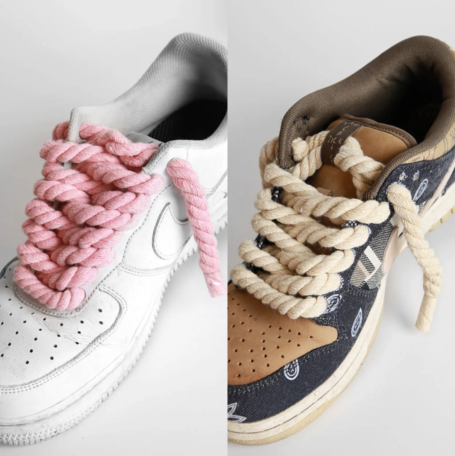 "TWISTED" Gros Lacets Jaune Chaussures Style Grosse Corde Torsadée - URB1™