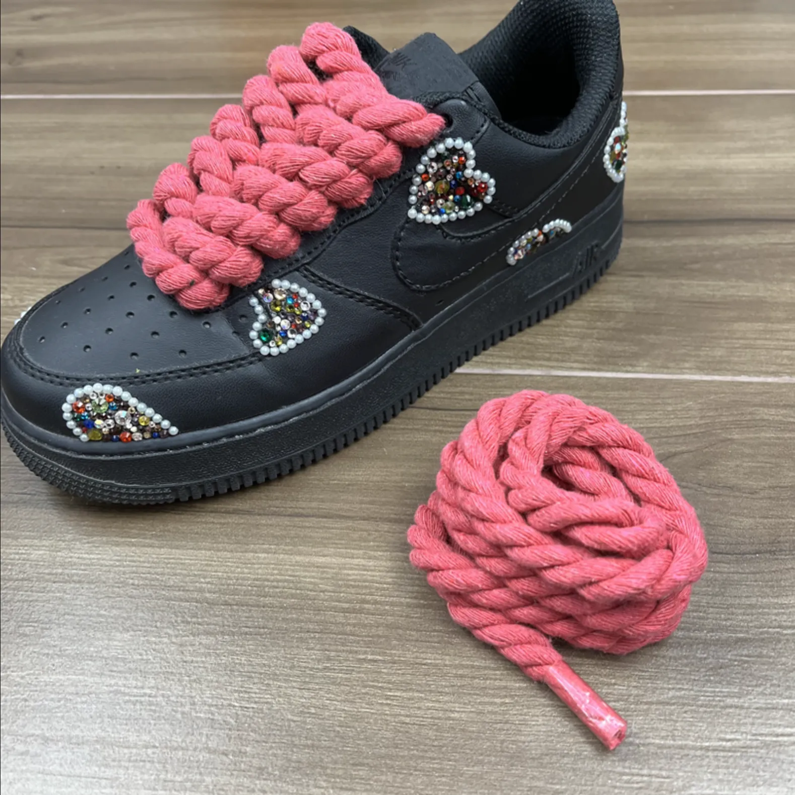 "TWISTED" Gros Lacets Noir Chaussures Style Grosse Corde Torsadée - URB1™
