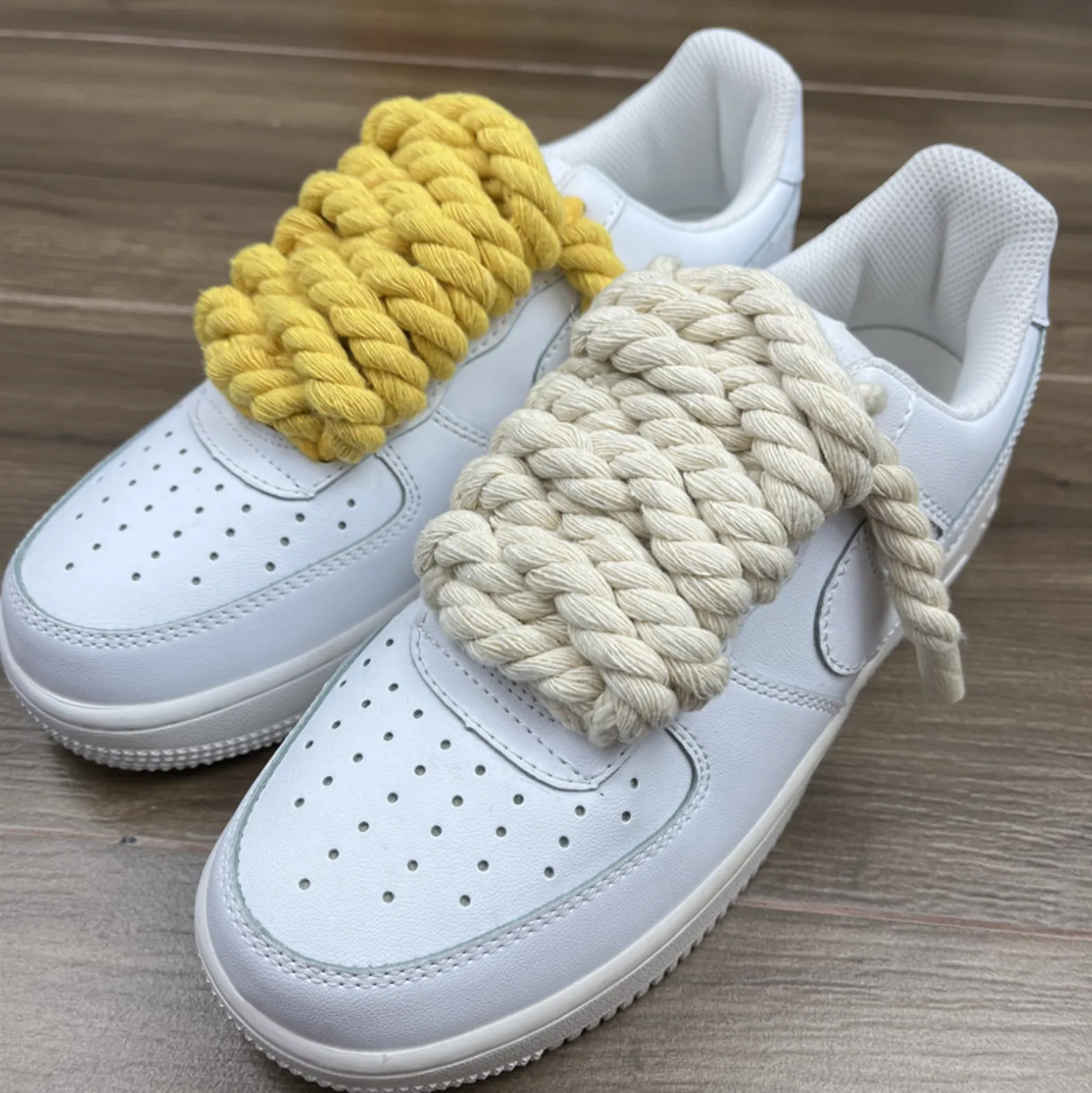 "TWISTED" Gros Lacets Noir Chaussures Style Grosse Corde Torsadée - URB1™