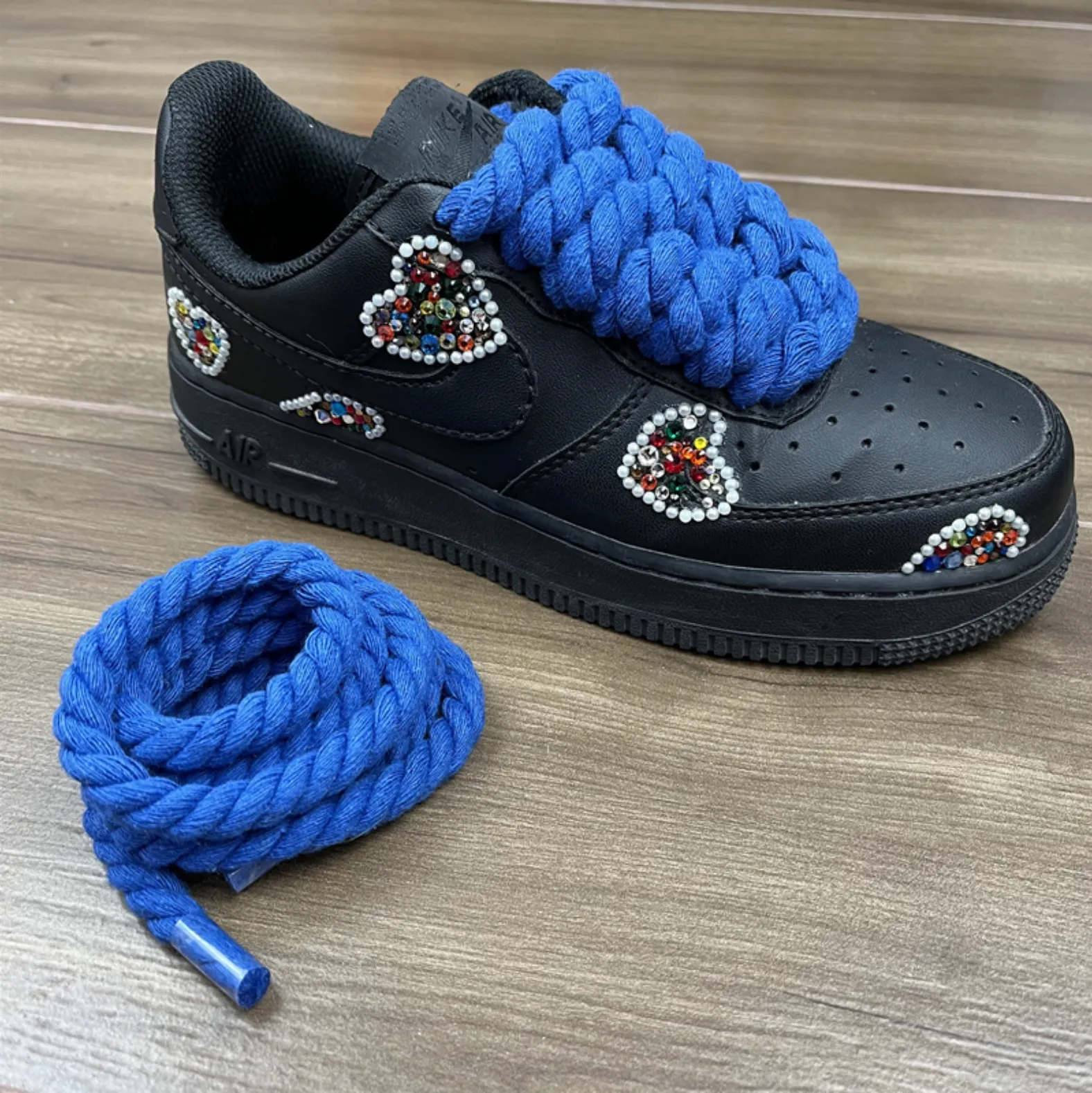 "TWISTED" Gros Lacets Noir Chaussures Style Grosse Corde Torsadée - URB1™
