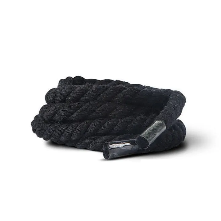 "TWISTED" Gros Lacets Noir Chaussures Style Grosse Corde Torsadée - URB1™