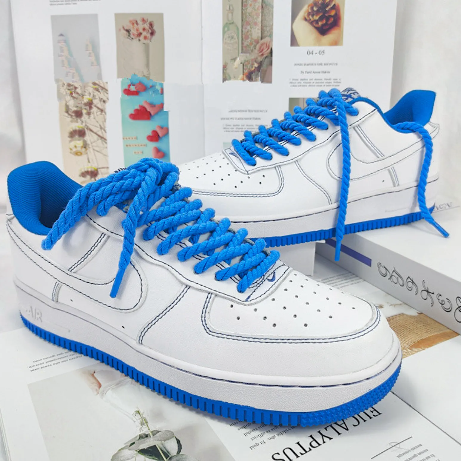 "TWISTED" Lacets Chaussures Style Corde Torsadée Rose - URB1™